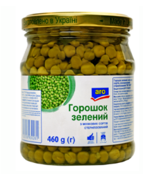 Горошок зелений ARO консервований, 460г